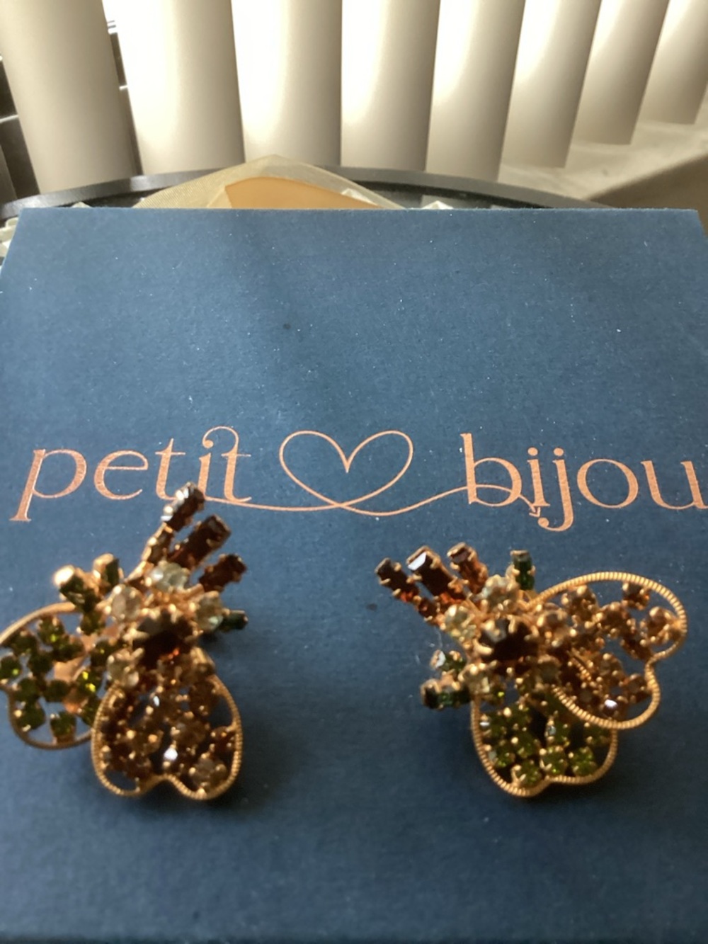 Gold Floral Cluster Stud EarringsMade in Austria beautiful crystals!